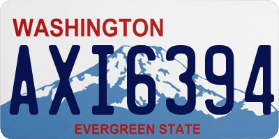 WA license plate AXI6394