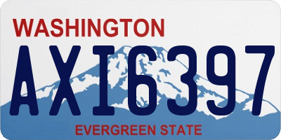 WA license plate AXI6397