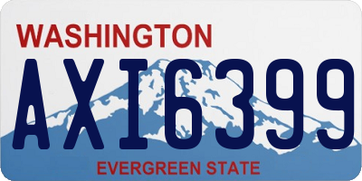 WA license plate AXI6399