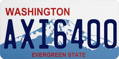 WA license plate AXI6400
