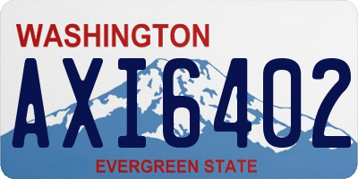 WA license plate AXI6402