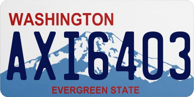 WA license plate AXI6403