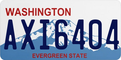 WA license plate AXI6404
