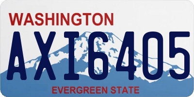 WA license plate AXI6405
