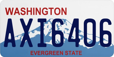 WA license plate AXI6406