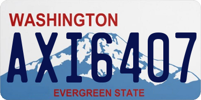 WA license plate AXI6407