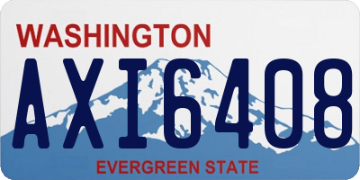 WA license plate AXI6408