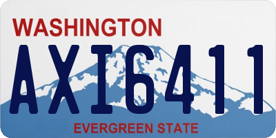 WA license plate AXI6411
