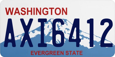WA license plate AXI6412