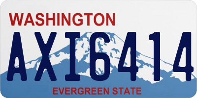 WA license plate AXI6414