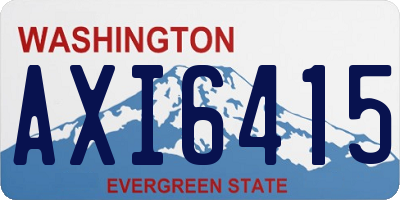 WA license plate AXI6415