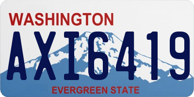 WA license plate AXI6419