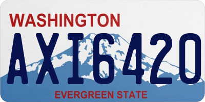 WA license plate AXI6420