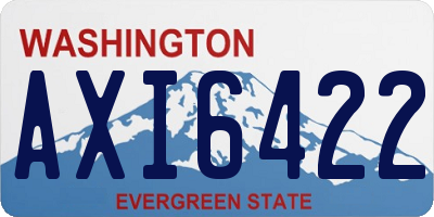WA license plate AXI6422