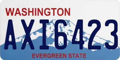 WA license plate AXI6423