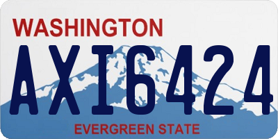 WA license plate AXI6424