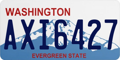 WA license plate AXI6427