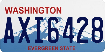 WA license plate AXI6428