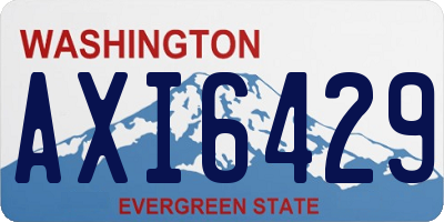WA license plate AXI6429