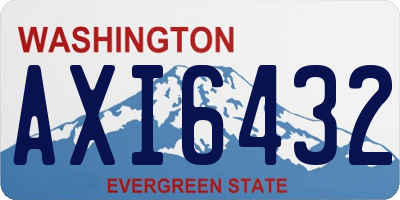 WA license plate AXI6432