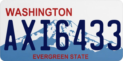 WA license plate AXI6433