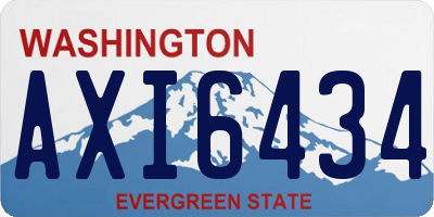 WA license plate AXI6434