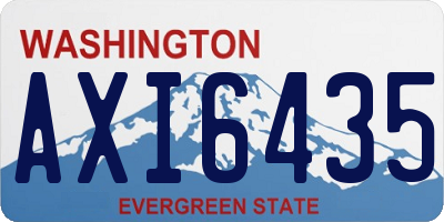 WA license plate AXI6435