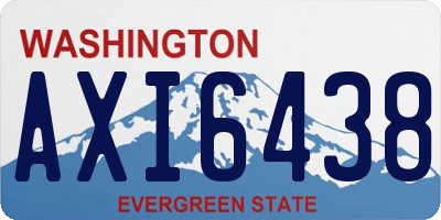 WA license plate AXI6438