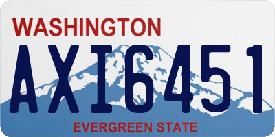 WA license plate AXI6451