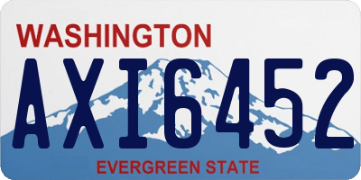 WA license plate AXI6452