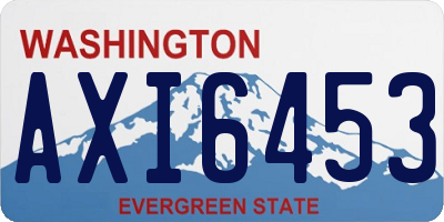 WA license plate AXI6453