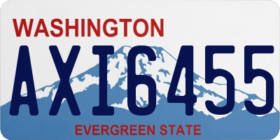 WA license plate AXI6455