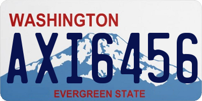 WA license plate AXI6456