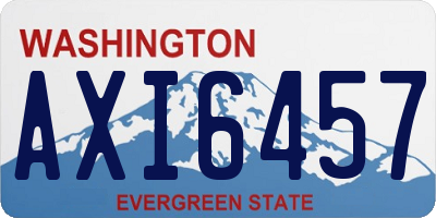WA license plate AXI6457