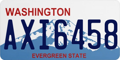 WA license plate AXI6458