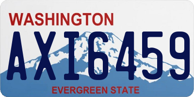 WA license plate AXI6459