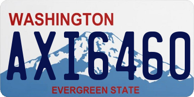 WA license plate AXI6460