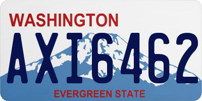 WA license plate AXI6462