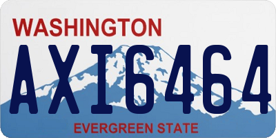 WA license plate AXI6464