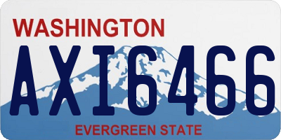 WA license plate AXI6466
