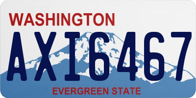 WA license plate AXI6467