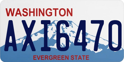 WA license plate AXI6470