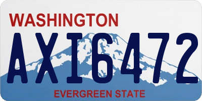 WA license plate AXI6472