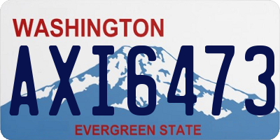 WA license plate AXI6473
