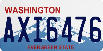 WA license plate AXI6476