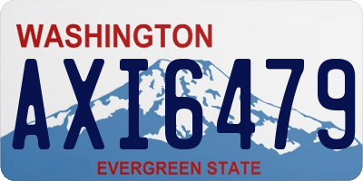 WA license plate AXI6479