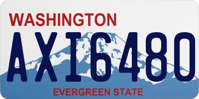 WA license plate AXI6480