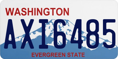 WA license plate AXI6485