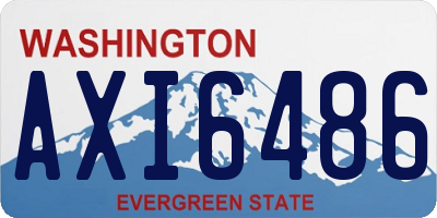 WA license plate AXI6486