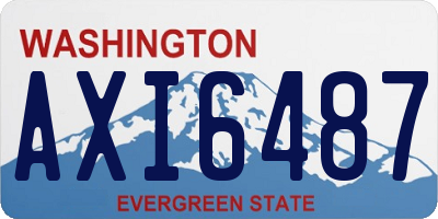 WA license plate AXI6487
